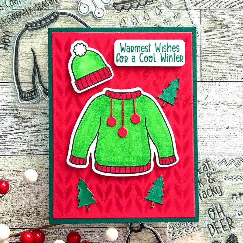 crazysweater2stamp Clear Stamp Set