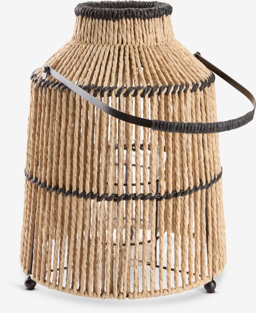 MAALTHE lyslanterne Ø27xH35cm natur/sort