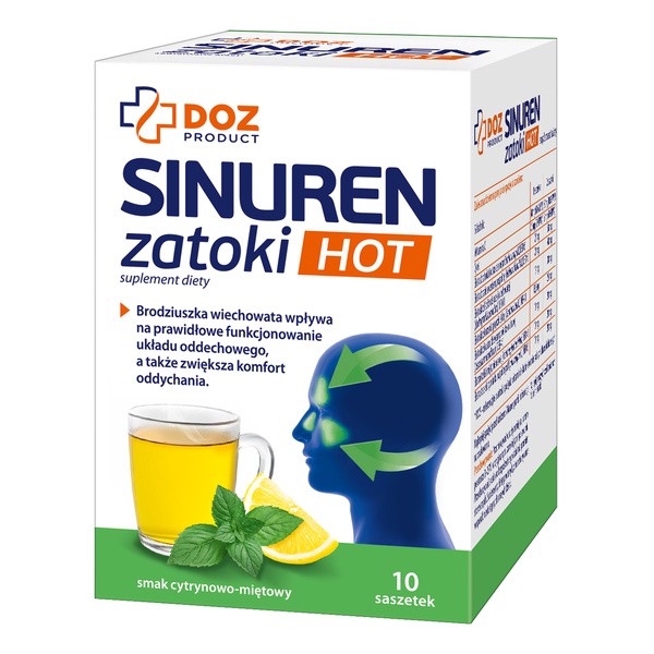DOZ PRODUCT Sinuren Zatoki HOT, proszek w saszetkach, 10 szt.