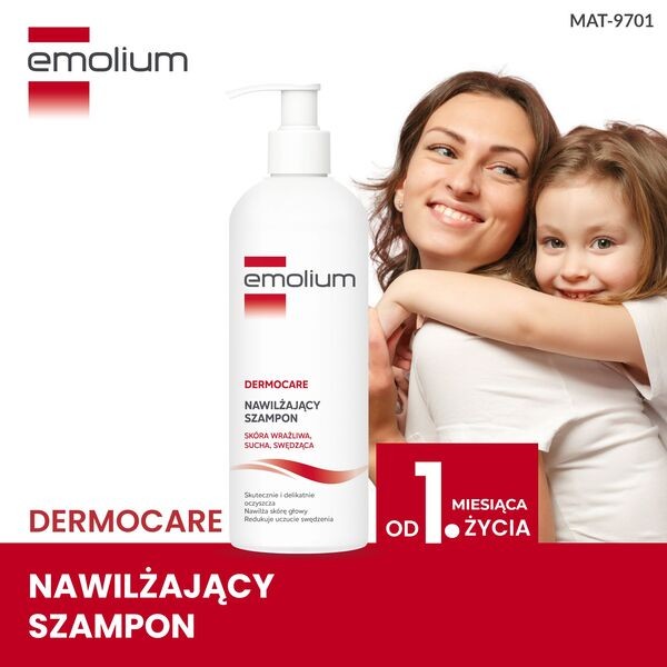 Emolium Dermocare, szampon nawilżający, 400 ml