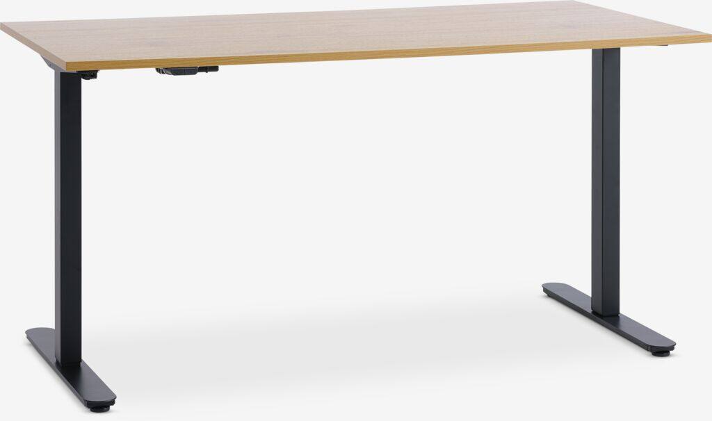 SVANEKE Hæve-sænke skrivebord SVANEKE 70x140 eg/sort