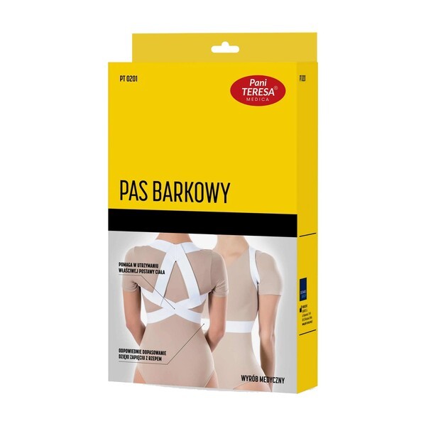 Pani Teresa, Pas barkowy, kolor beżowy, rozmiar M, 1 szt.