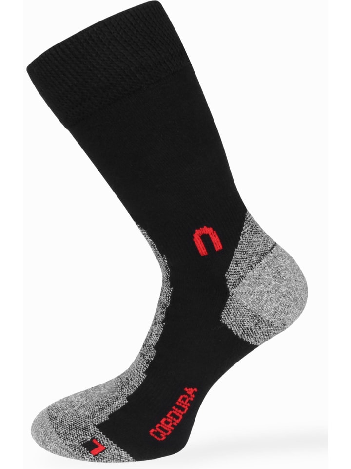 normani 2 Paar Cordura-Sport-Funktionssocken in Schwarz/Grau günstig kaufen 35-38