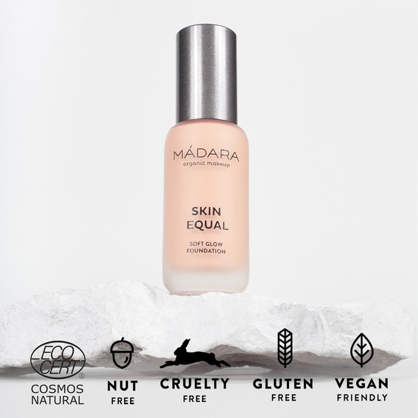 Madara Skin Equal, Soft Glow Foundation SPF15, podkład, Rose Ivory 100, 30 ml