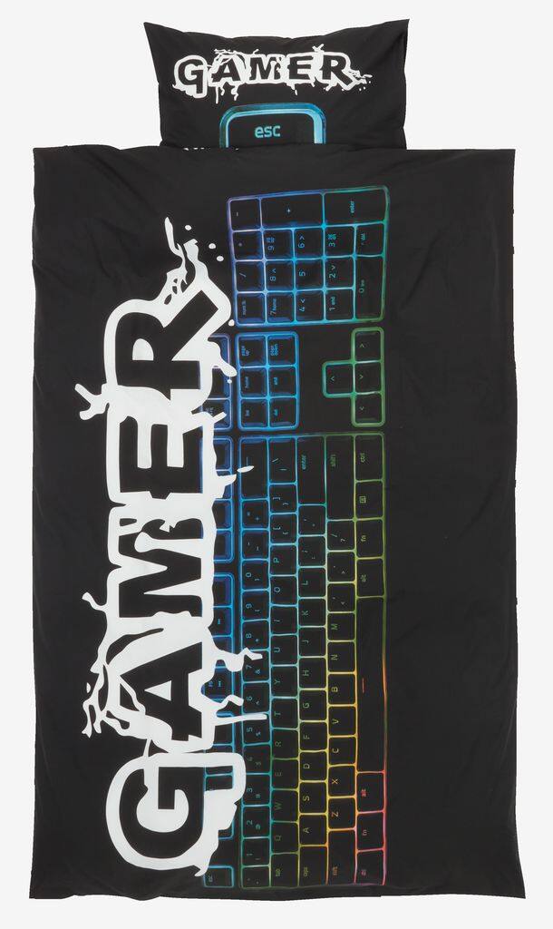 GAMING plus GAMING sengetøj 140x200 sort