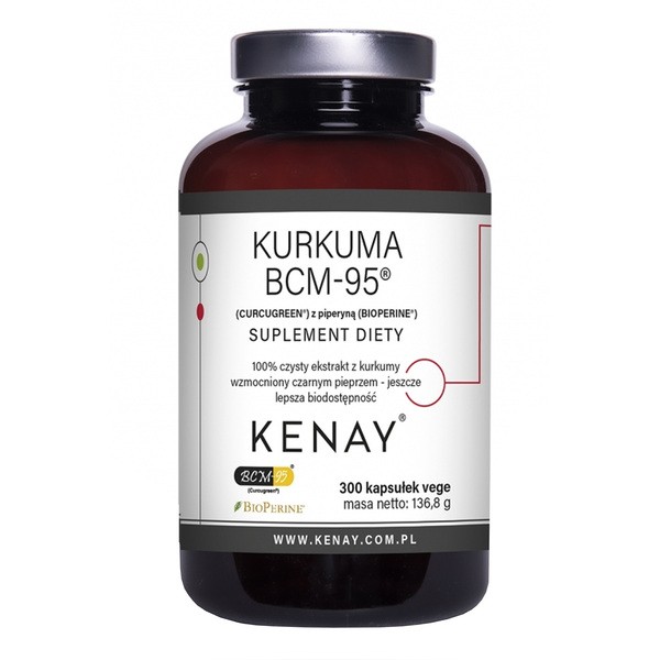 KENAY Kurkuma BCM-95 z piperyną, kapsułki, 300 szt.