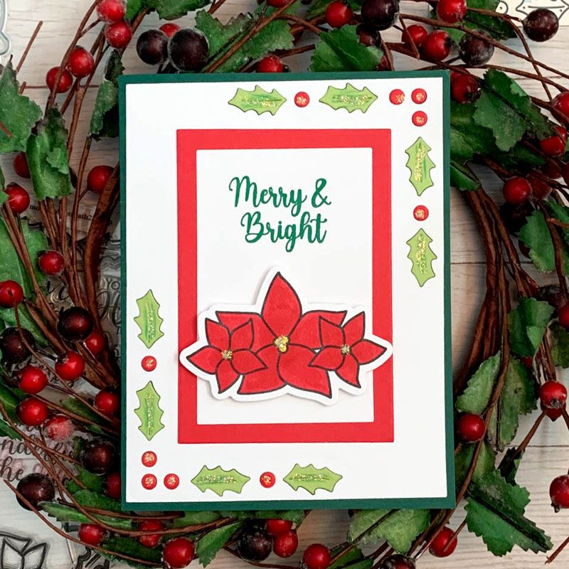 moreHollywreath2stamp Clear Stamp Set