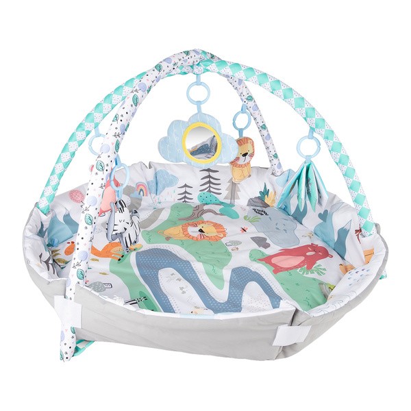 Canpol Babies, edukacyjna mata do zabawy, kojec dla dzieci 0 m+ SAFARI, 1 szt.