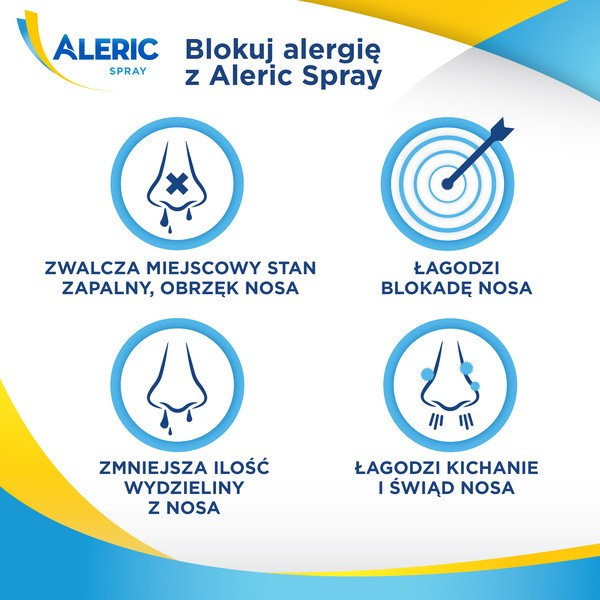 Aleric Spray 60 dawek, spray do nosa, na katar alergiczny u dorosłych