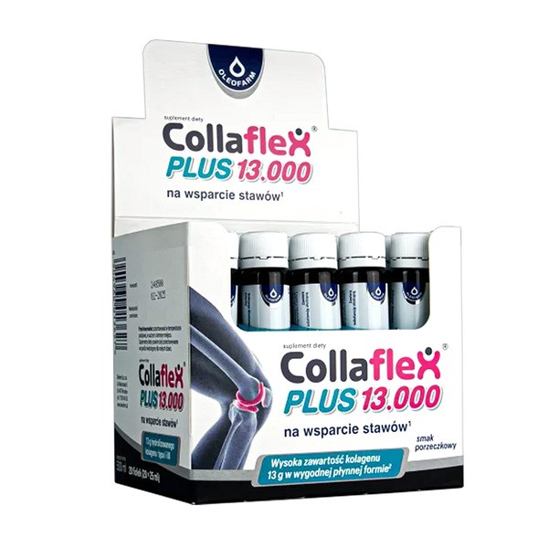 Oleofarm Collaflex Plus 13 000 Shot, płyn, smak porzeczkowy, 25 ml x 20 szt.