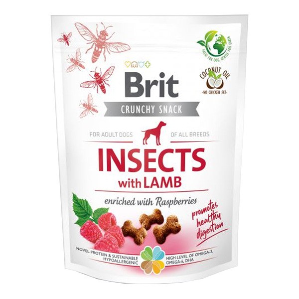 Brit Care Dog Crunchy Cracker Insects & Lamb, przysmak dla psów z owadami i jagnięciną, 200 g