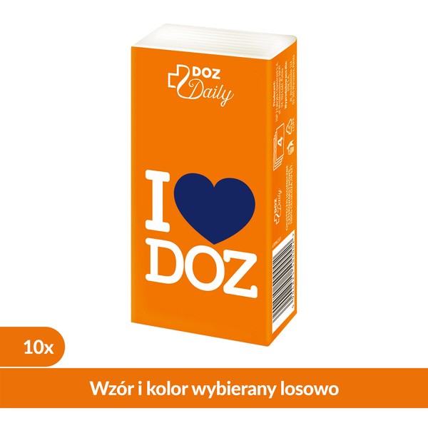 DOZ Daily, chusteczki higieniczne, 10 x 10 szt.