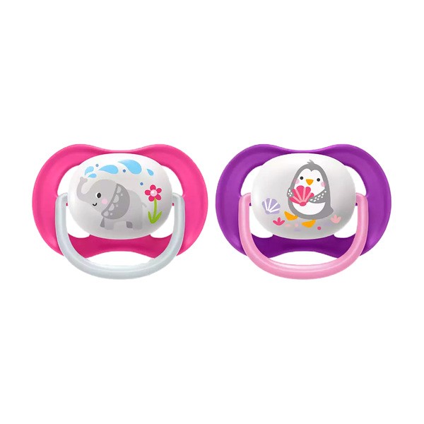 Avent Ultra Air Animals, smoczek-gryzaczek, girl, 6-18 m, 2 szt.