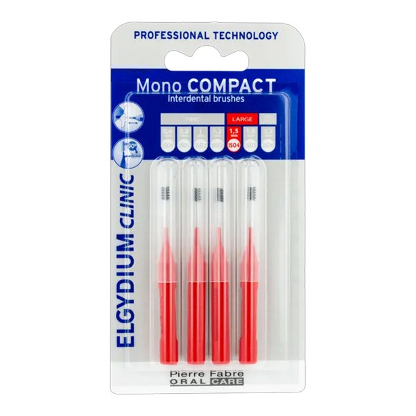 Elgydium Clinic Mono Compact 4, szczoteczka międzyzębowa, 4 szt.
