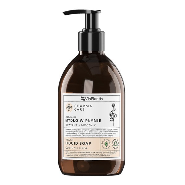 Vis Plantis Pharma Care, bawełna + mocznik,  mydło w płynie, 500 ml