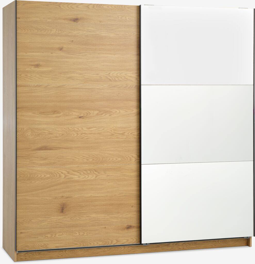 RABERG RABERG 200x200 skab med spejl, varm egetræsfarve