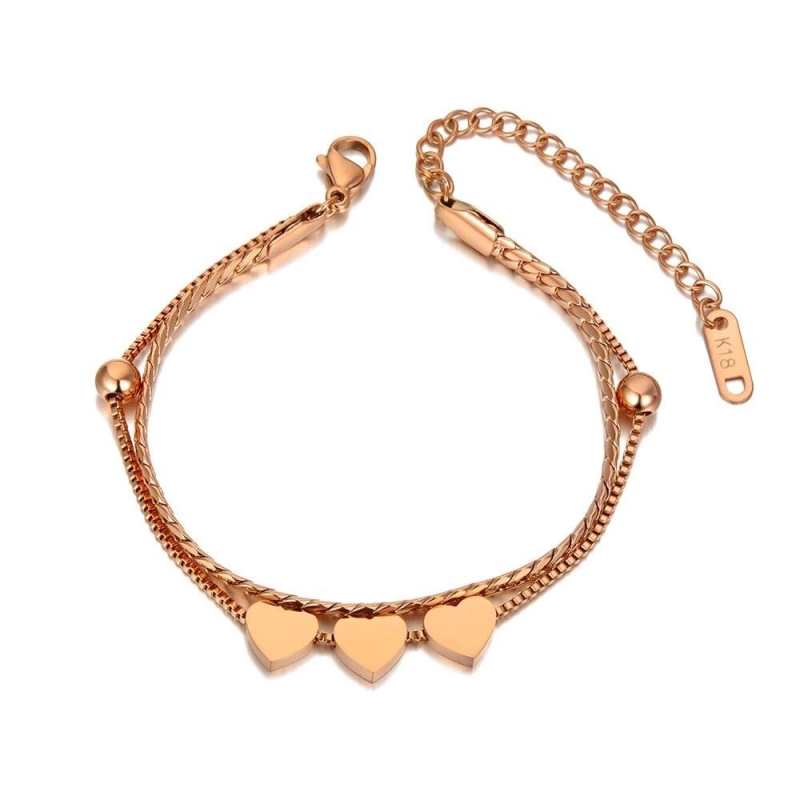 tytanowa stal nierdzewna Bohemia Beach dwuwarstwowe bransoletki dla kobiet dziewczyna modna bransoletka Charm serce i pilka B20123