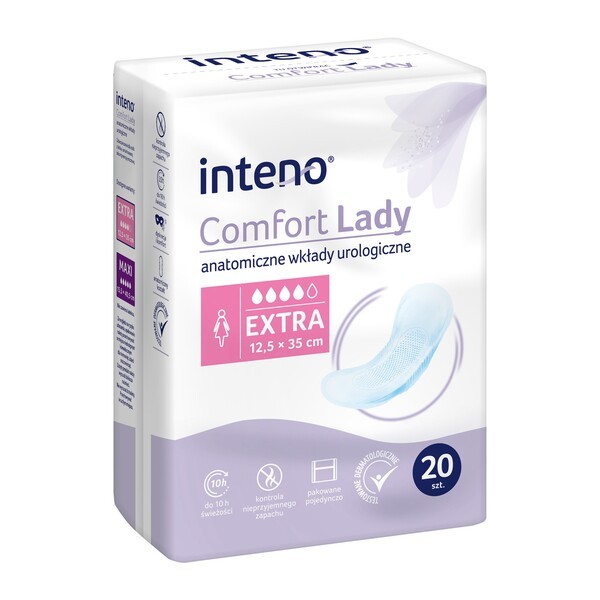 Inteno Comfort Lady, wkłady anatomiczne urologiczne, Extra, 20 szt.