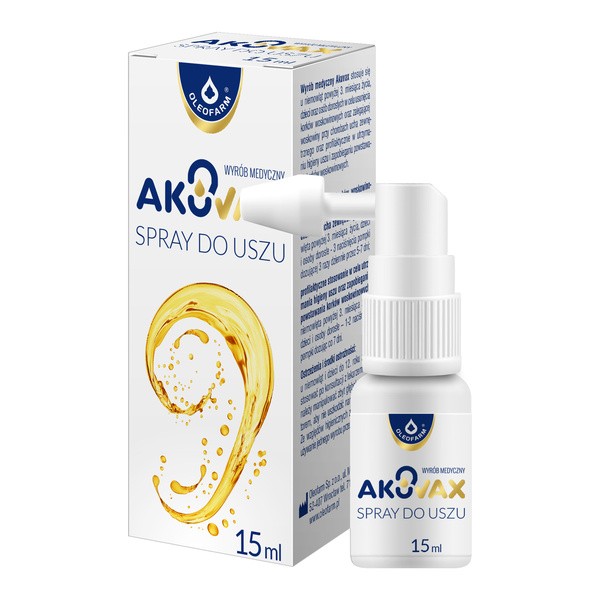 Akuvax, spray do uszu, 15 ml