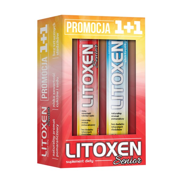 Zestaw Litoxen Senior, tabletki musujące, 20 szt. + Litoxen, tabletki musujące, 20 szt.