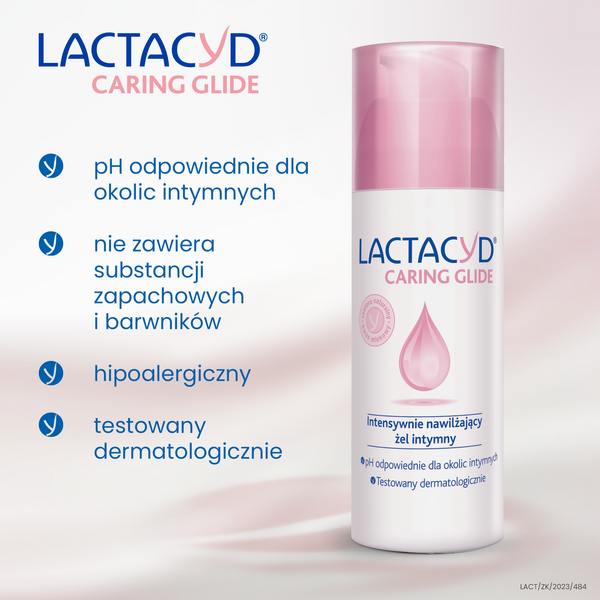 Lactacyd Caring Glide, intensywnie nawilżający żel intymny, 50 ml