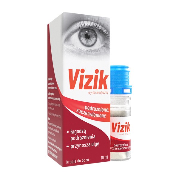 Vizik, krople na podrażnione i zaczerwienione oczy, 10 ml