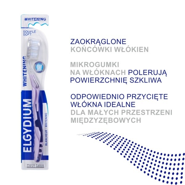 Elgydium Whitening, szczoteczka do zębów, średnia, 1 szt.