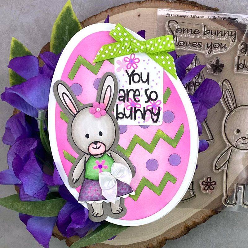 Little Peeps Bunny Clear Stamp Set