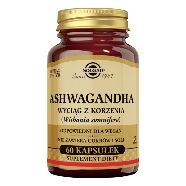 Solgar Witania Ospała Ashwagandha, kapsułki, 60 szt.