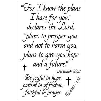 Jeremiah 29:11 Clear Stamp Set