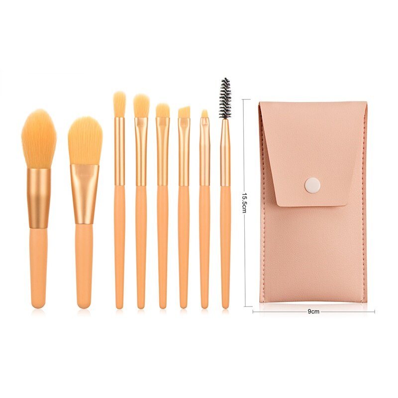 Conjunto de Pincéis de Maquiagem para Contorno, Sombra, Base, Blush, Esfumar, Portátil, Macio, para Viagem, Ferramentas Profissionais de Maquiagem