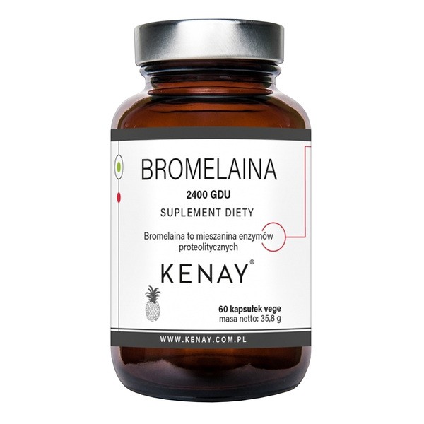 KENAY Bromelaina 2400 GDU, kapsułki, 60 szt.