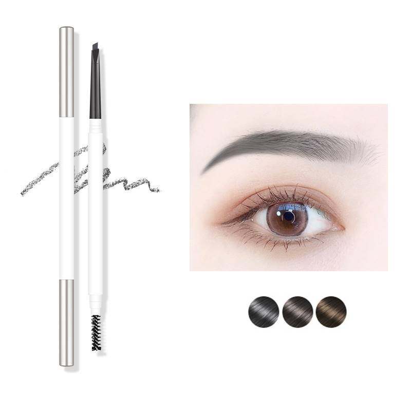 1 Lápis de Sobrancelha à Prova d'Água Natural de Longa Duração para Tatuagem de Sobrancelha Preto e Marrom - Maquiagem TSLM1