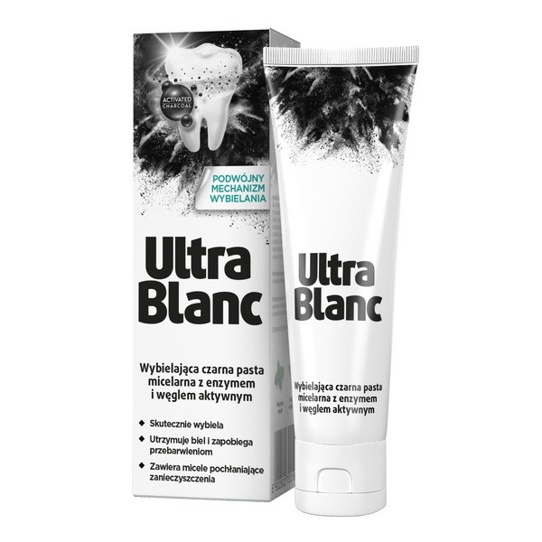 UltraBlanc, wybielająca czarna pasta do zębów z węglem, 75ml