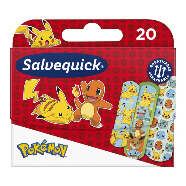 Salvequick Pokemon, plastry dla dzieci, 20 szt.