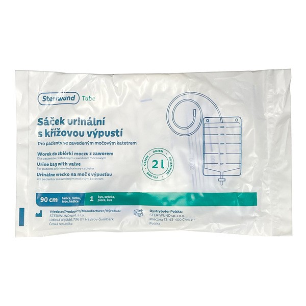 Worek do zbiórki moczu z zaworem, 2 l, 1 szt.