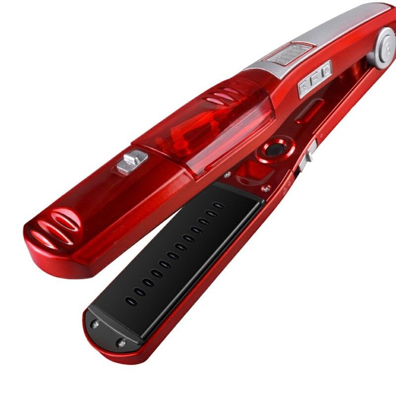 New Steam Professional Hair Straightener Multifunctional Curling Iron Flat Iron Heated Ceramic LCD Display Salon Styling Tools