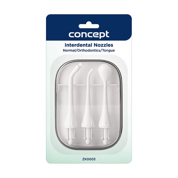 Concept Interdental Nozzles, końcówki do irygatora, białe, 3 szt.