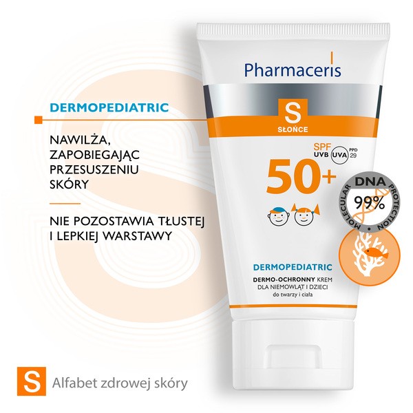 Pharmaceris S, krem ochronny na słońce, dla niemowląt i dzieci, SPF 50+, 125 ml