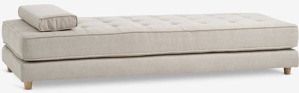 VARMARK VARMARK sovesofa 190x76 med hynder, beige stof/egefarvet