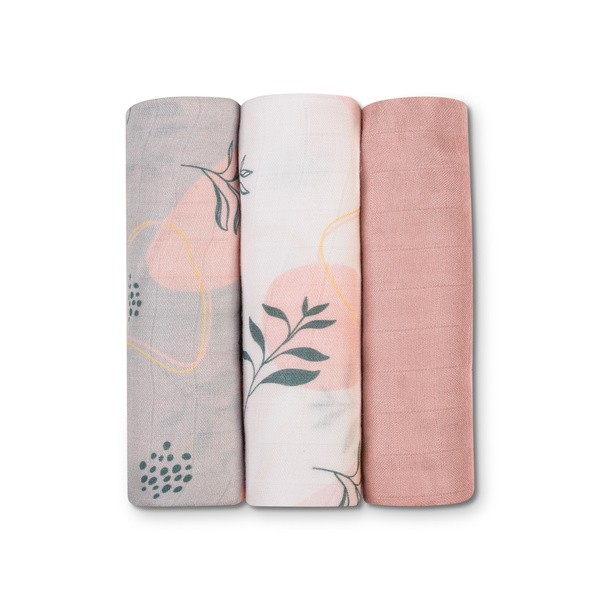 Lionelo, Bambusowe pieluszki dla dziecka, leaf, 3 szt.