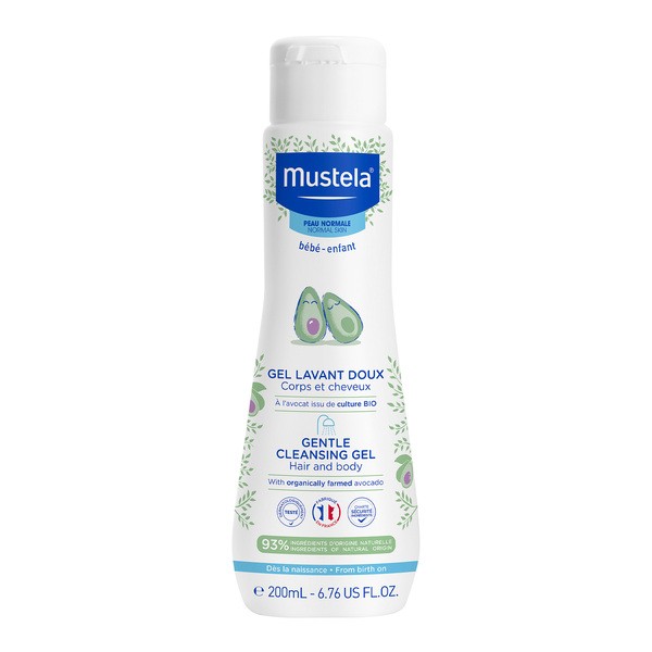 Mustela Bebe-Enfant, delikatny żel do mycia z organicznym awokado, 200 ml