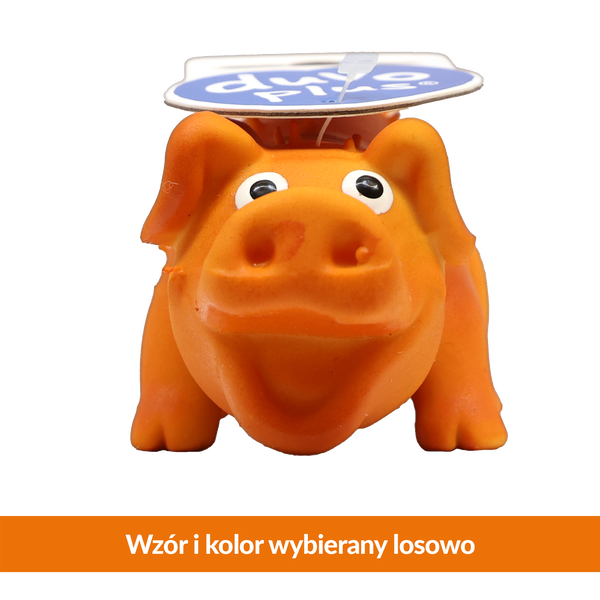 Duvoplus Świnka piszcząca, lateksowa zabawka dla psa, 13 cm, 1 szt.