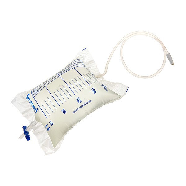 Romed, worek na mocz z wentylem i spustem T, jałowy, 2 l, 1 szt.