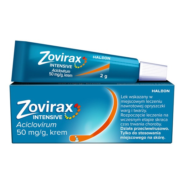 Zovirax Intensive, 50 mg / g, krem, 2 g