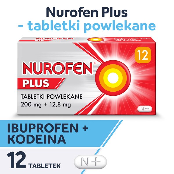 Nurofen Plus, tabletki powlekane, 12 szt.