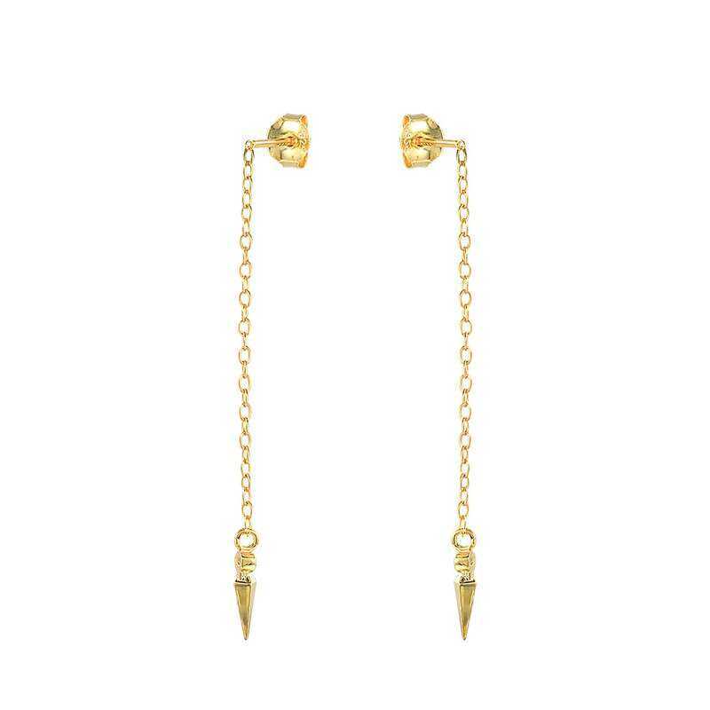 Cner – Boucles d'oreilles en argent sterling 925 pour femme – Modèle pendant à pompons et rivets – Bijou pour oreilles percées – Idée cadeau pour maman – Tendance vintage 2021