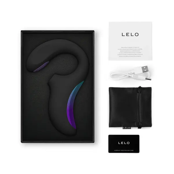 Lelo Enigma Double Sonic Stormy Black, podwójny wibrator soniczny, 1 szt.
