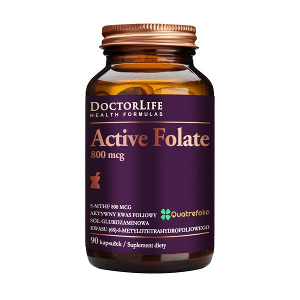 DoctorLife Active Folate 800 µg, kapsułki, 90 szt.