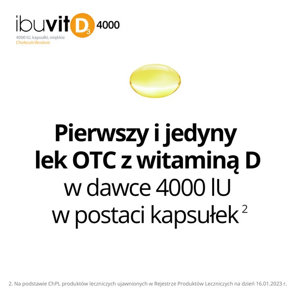 Ibuvit D3 4000 IU, 4000 IU, kapsułki miękkie, 60 szt.